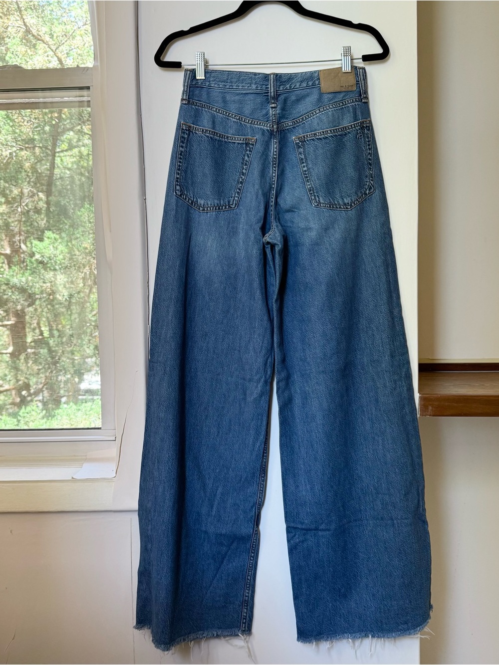Rag & Bone Featherweight Sofie Wide-Leg Jeans Otto Blue 26 - Picture 6 of 12